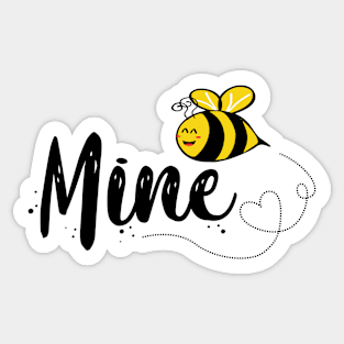 Be Mine - Bee Mine  Valentine's Day Adorable Pun - Bee Design for the Bee Lover Sticker